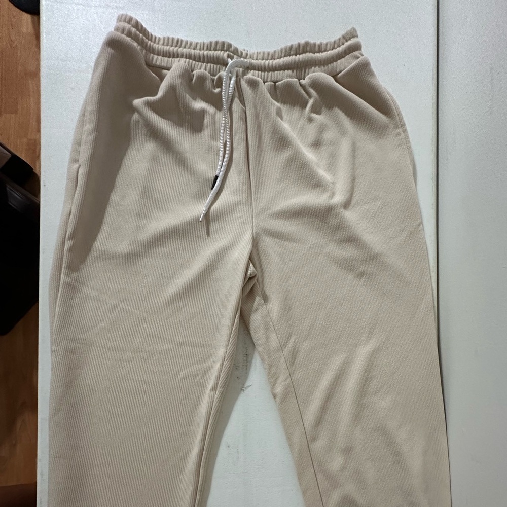 SHEIN Beige Elastic Waist Pants
